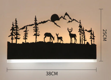 Simple Post-modern Bedside Lamp Creative Bedroom Living Room Nordic LED Acrylic Super Bright Aisle Background Wall Lamp