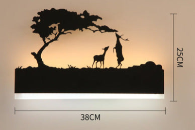 Simple Post-modern Bedside Lamp Creative Bedroom Living Room Nordic LED Acrylic Super Bright Aisle Background Wall Lamp