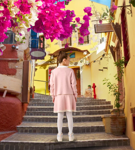 Girl's Knitted Skirt Suit - Children's Clothing