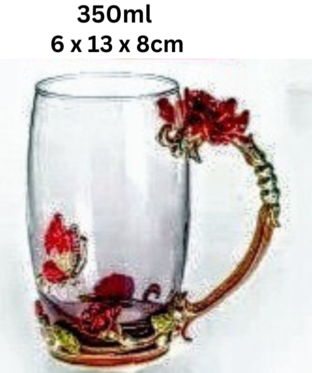 Flower Glass Mug/Cup - Home & Garden