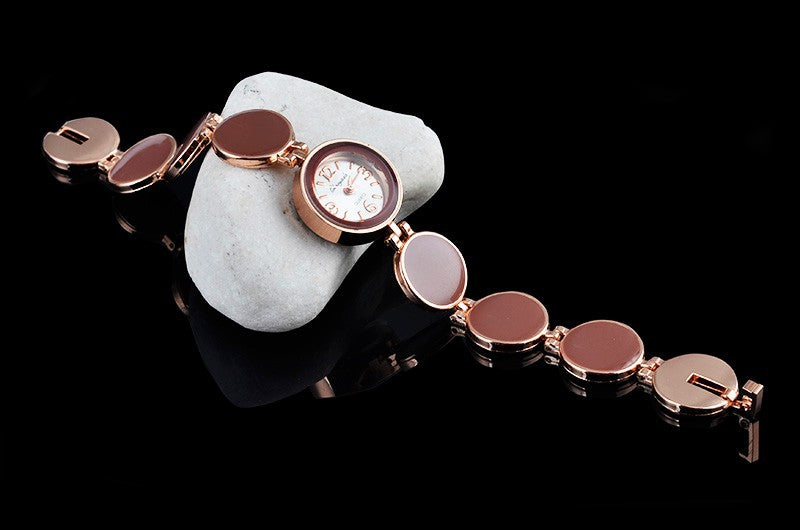 The Bracelet Watch Brown Circle Casual Watch Fashion Gift Watch Women's Watch