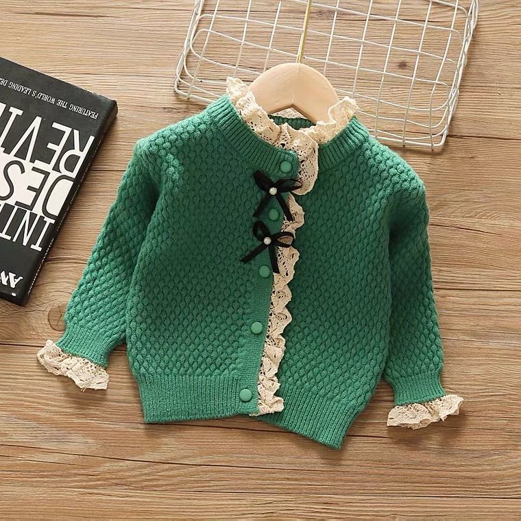 Girls Knitted Cardigan Spring Baby Girl Sweater Coat Children's Children's Clothes
