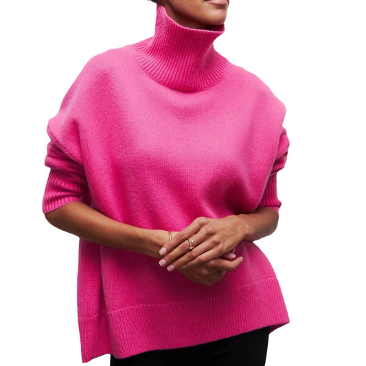 Women's Clothing New Party European And American Sweater Loose Popular Half Turtleneck