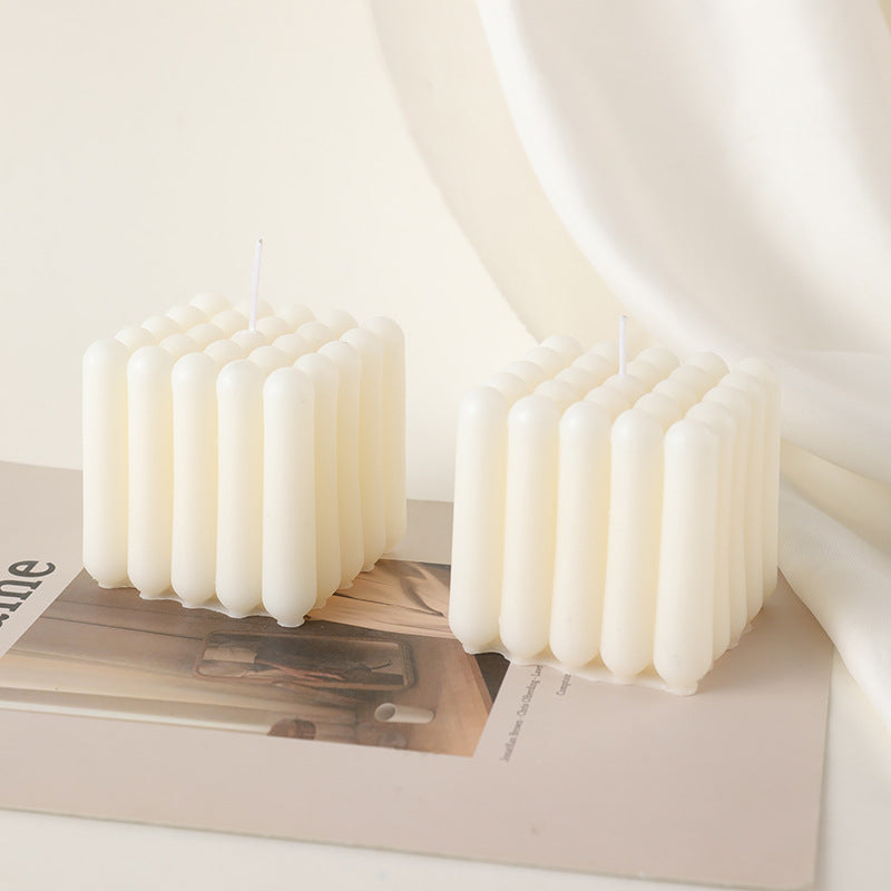 Geometric Modeling Decoration Aromatherapy Candle Creative Photography Props Rubik's Cube Candle