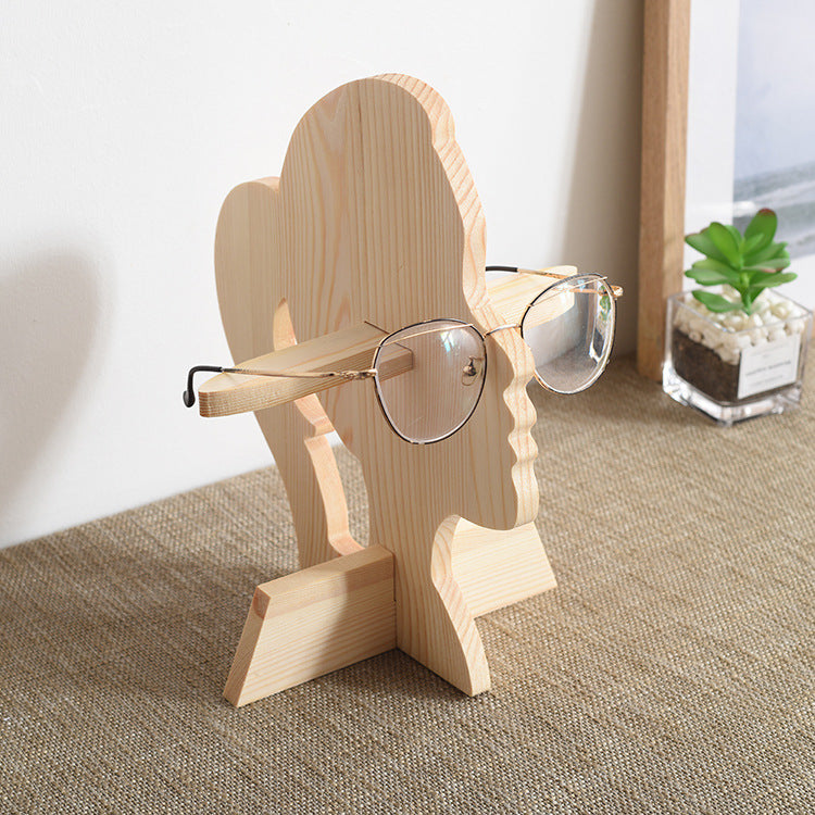 Sunglasses Shelf Display Stand Counter Glasses Storage Shelf Wooden Headset Desktop Glasses Bracket For Boys And Girls