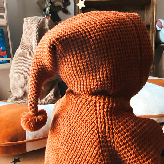 Boys And Girls Baby Hooded Knitted Sweater Warm And Comfortable Children's Wool Pineapple Check Coat