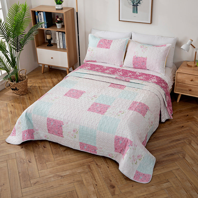 Tatami Quilted Bed Cover Single-piece Four-season Universal Thickened Quilted Non-slip Bed Sheet Three-piece Set Single-person Kang Cover