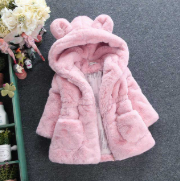 Girls Imitation Fur Jacket - Children's Clothing