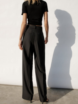 Pleated Trousers - Women's Clothing