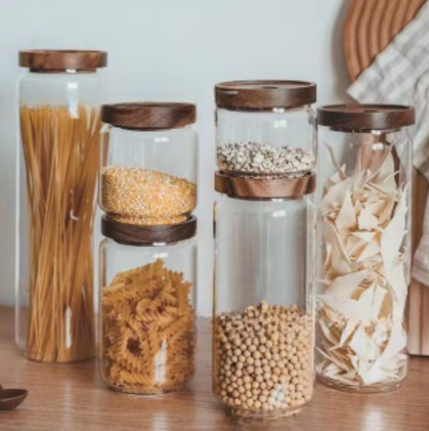 Acacia Wood Tea Storage Jar - Home & Garden