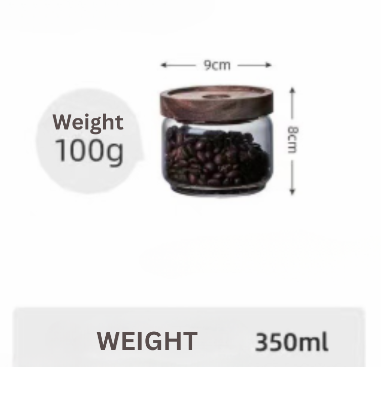 Acacia Wood Tea Storage Jar - Home & Garden