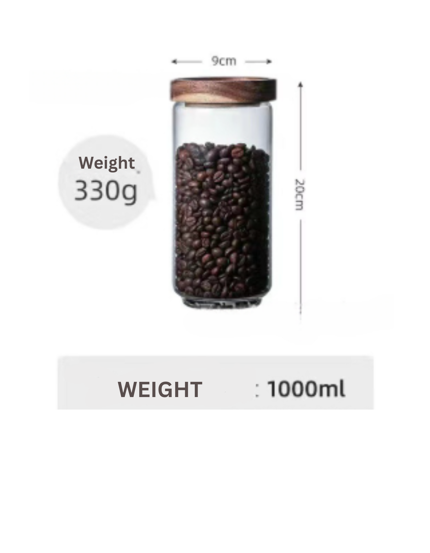 Acacia Wood Tea Storage Jar - Home & Garden