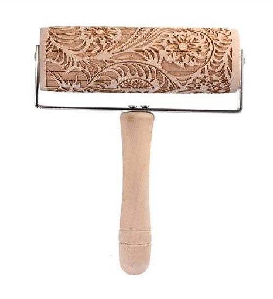 Simple kitchenware Christmas printing rolling pin cookie dry Hemu rolling pin