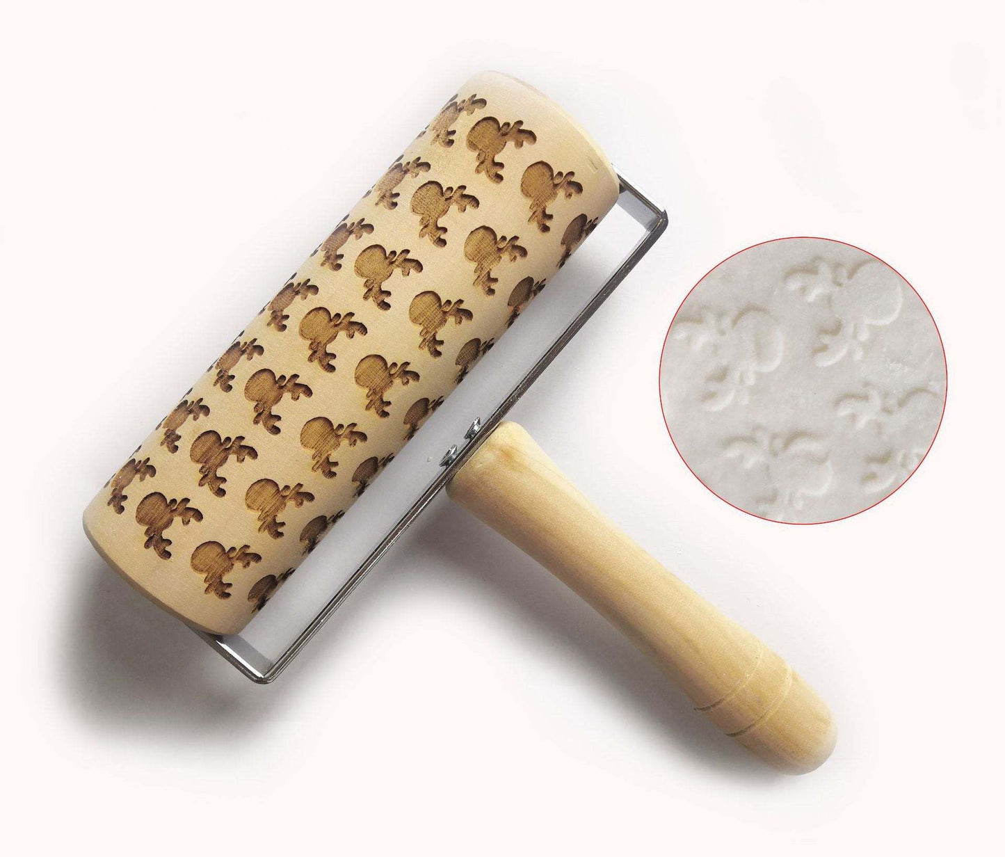Simple kitchenware Christmas printing rolling pin cookie dry Hemu rolling pin