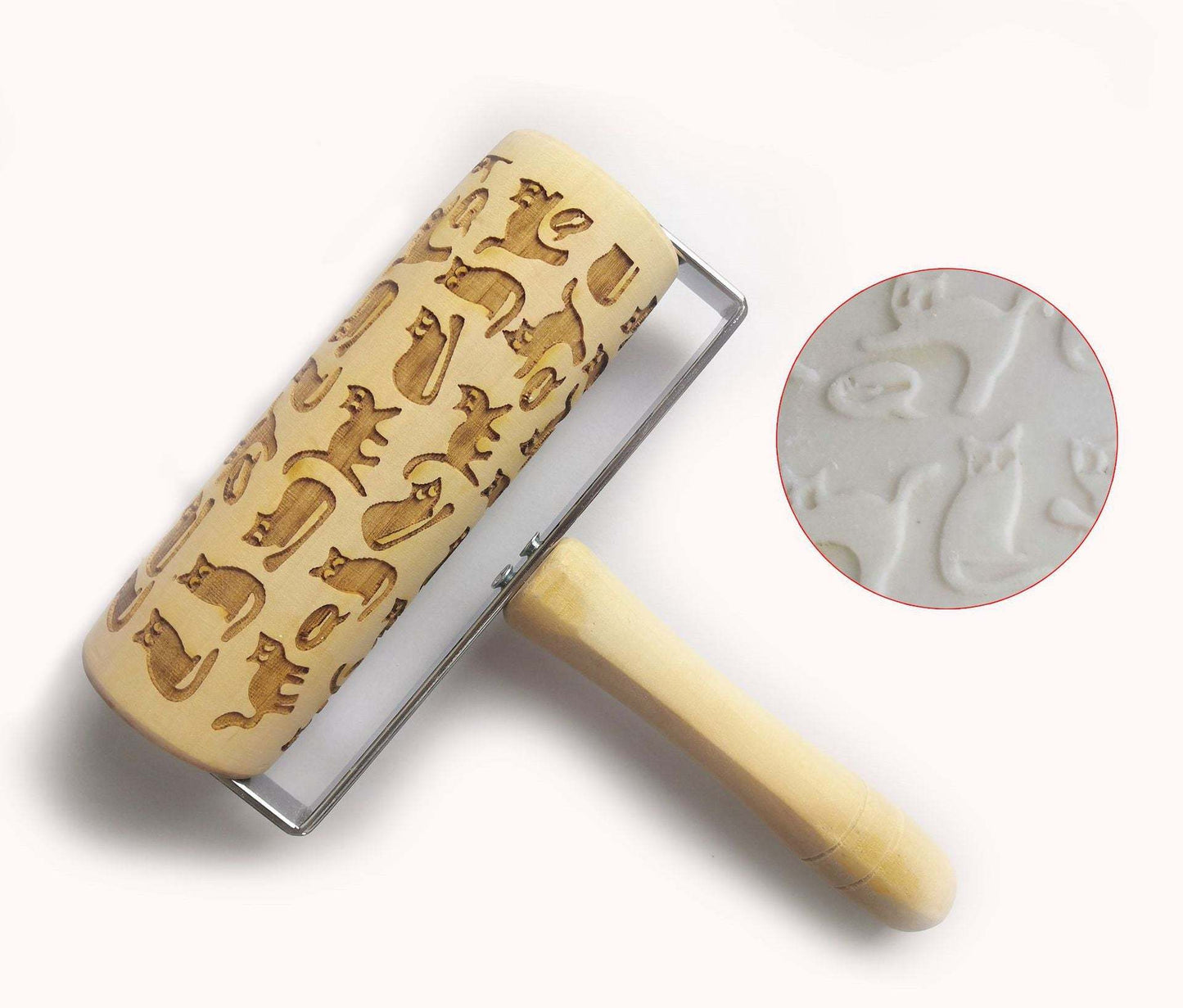 Simple kitchenware Christmas printing rolling pin cookie dry Hemu rolling pin