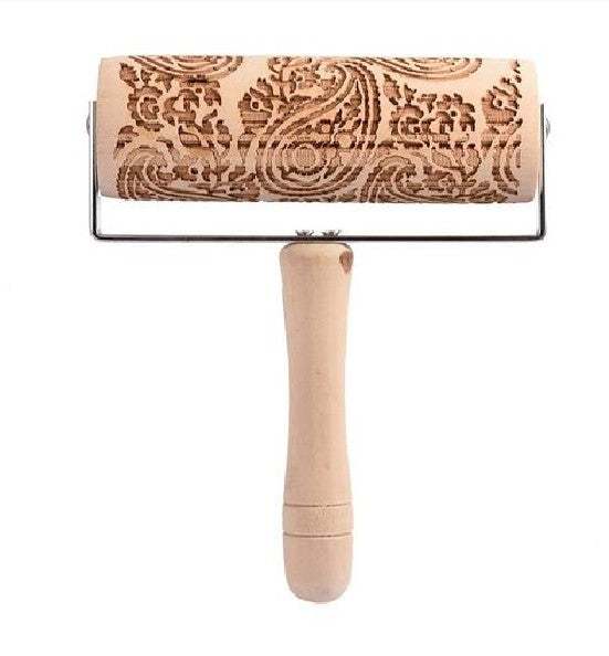 Simple kitchenware Christmas printing rolling pin cookie dry Hemu rolling pin