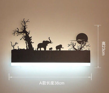 Simple Post-modern Bedside Lamp Creative Bedroom Living Room Nordic LED Acrylic Super Bright Aisle Background Wall Lamp
