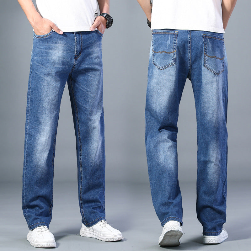 Men's Jeans Summer Thin Classic 5 Colors Loose Casual Straight Large Size Jeans Cross-border Foreign Trade Men's Clothing