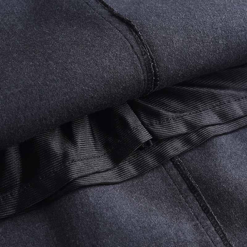 Fashion Half-length Leather Skirt Women  Autumn And Winter New PU Leather Skirt Umbrella Skirt High Waist Korean Version A-line Mid-length Skirt