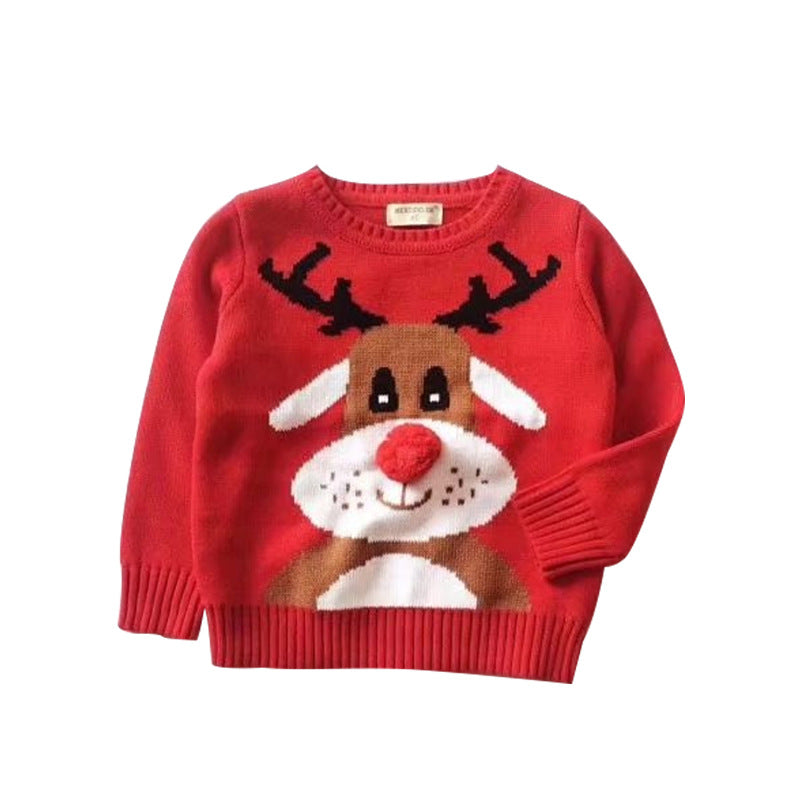 New 2023 Sweater Children&#039;s Clothing Wholesale New Year Christmas Costume Knitted Shirt Top Spring Children&#039;s Christmas Sweater