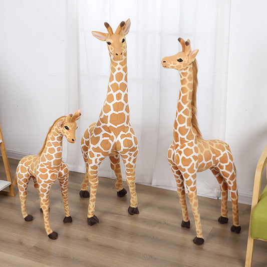 Simulation Giraffe Plush Toy Fawn Doll Standing Deer Doll Photography Props Company Decoration Children&#039;s Gift