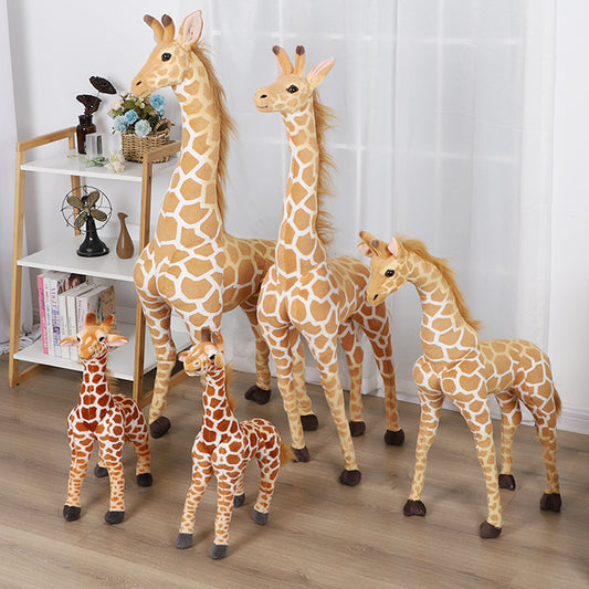 Simulation Giraffe Plush Toy Fawn Doll Standing Deer Doll Photography Props Company Decoration Children&#039;s Gift