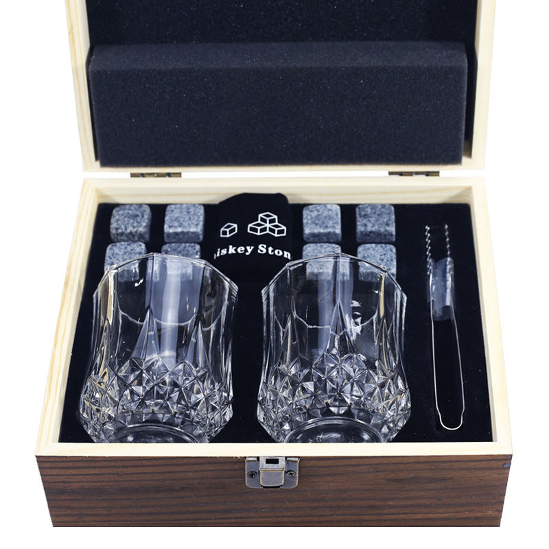 Ice Cube Stone Cool Stone Wooden Box Gift Box Set Wine Set Ice Wine Stone