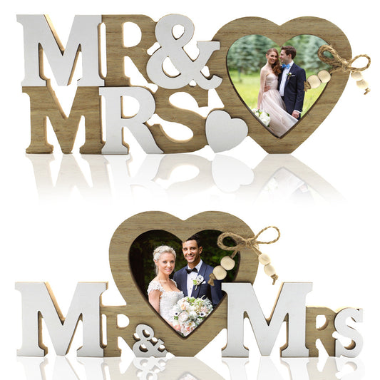 New Wooden Wedding English Letter Love Photo Frame Crafts Creative Home Decorations Table Ornaments