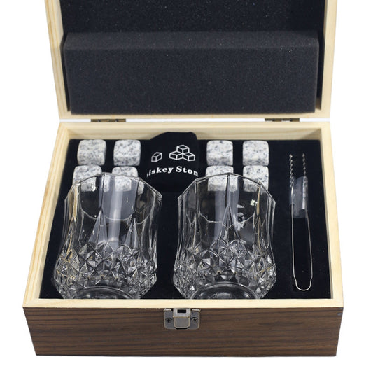 Ice Cube Stone Cool Stone Wooden Box Gift Box Set Wine Set Ice Wine Stone