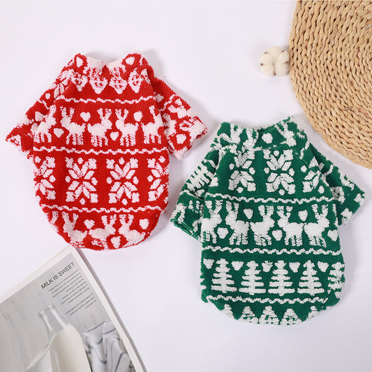 New Cross-border Christmas Pet Clothes
