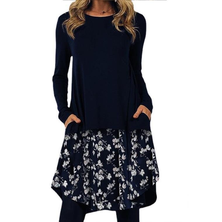 Women's Urban Casual National Retro Style Autumn And Winter Long-sleeved Women's Dress