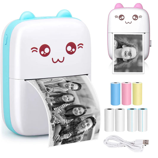 Portable Mini Bluetooth Wrong Printer Mobile Phone Photo Title Note Print Pocket Student Error Label Printer for Children&#039;s Gift