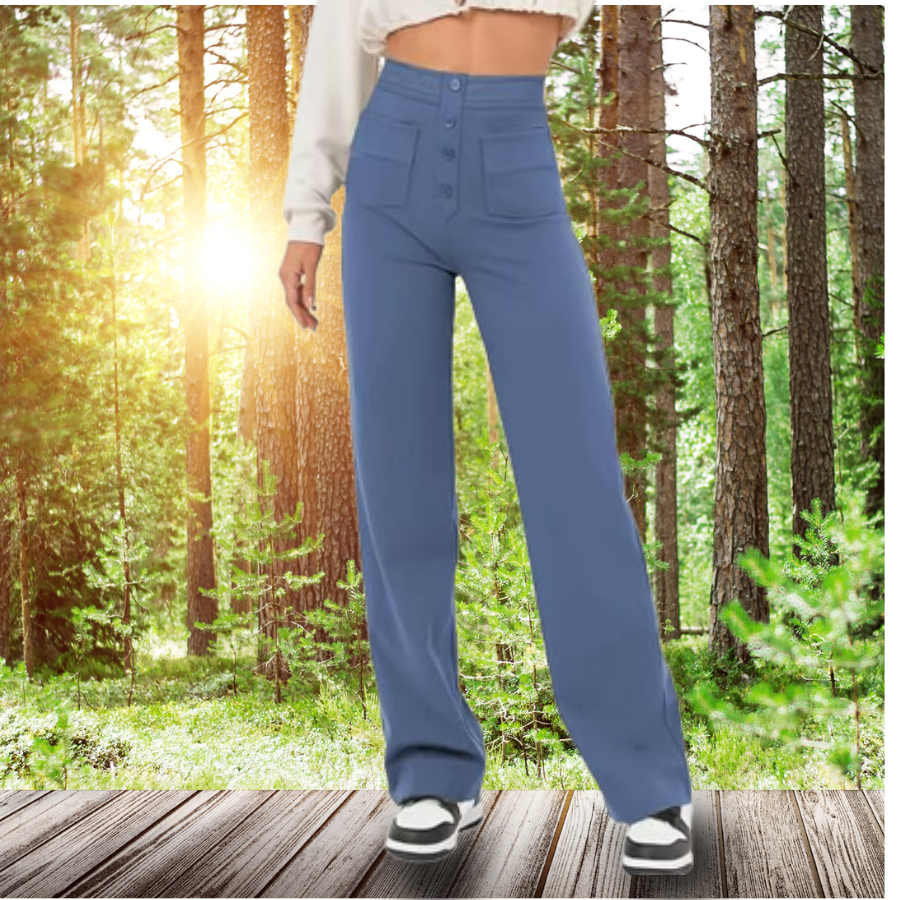 Stretch Denim Trousers - Women's Clothing
