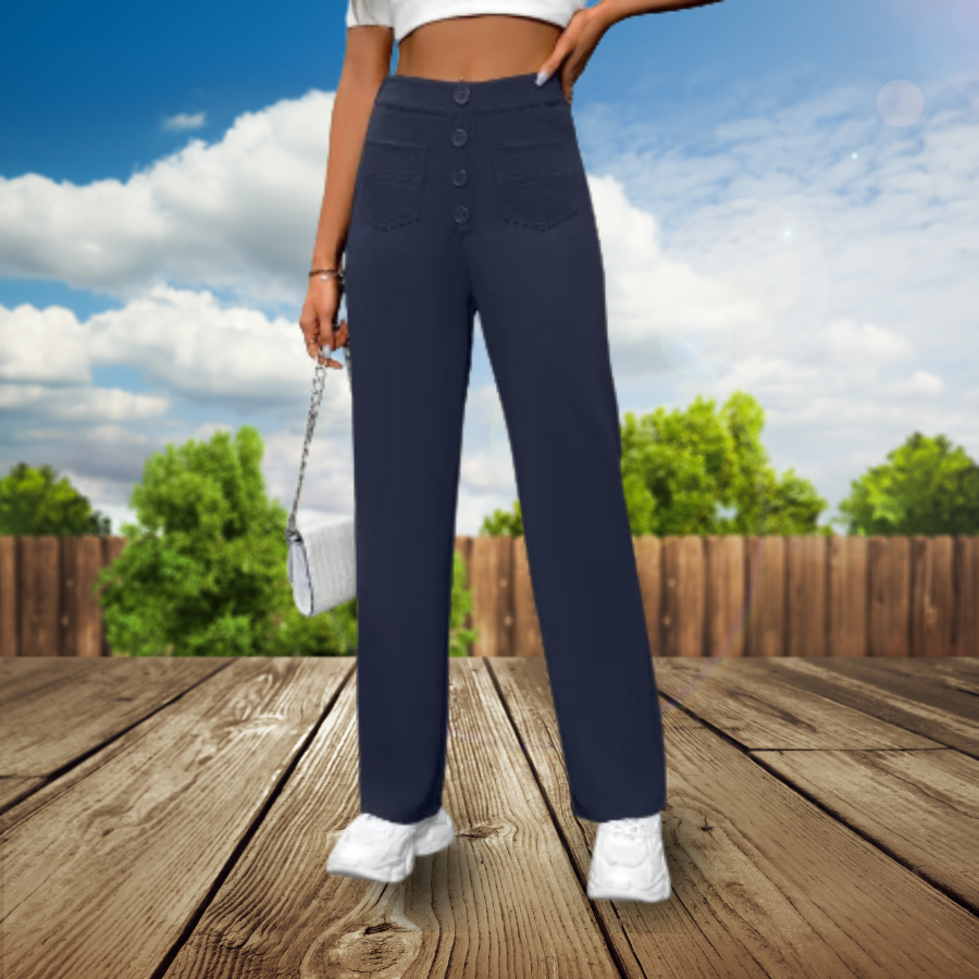 Stretch Denim Trousers - Women's Clothing