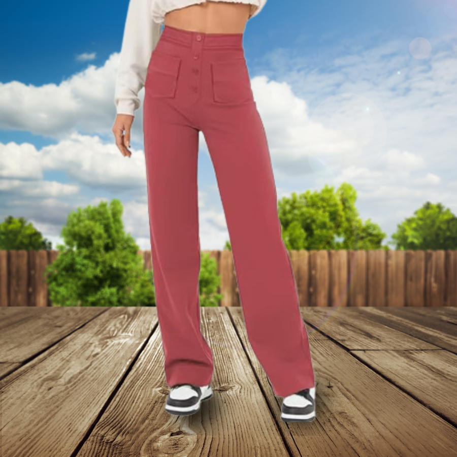 Stretch Denim Trousers - Women's Clothing