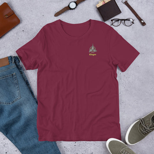 Adult Unisex Clothing - T shirt - Star Trek Klingon